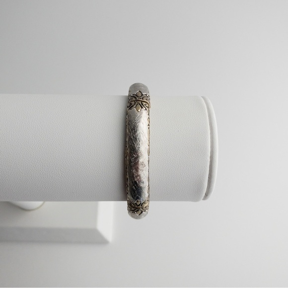 Stackable Stretch Bracelet Gold Beaded Cuff Bangle - Picture 3 of 5